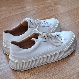 Jil Sander Men’s Creeper Chunky Platform Sneaker Light Ivory Size 41 EU / 8 US